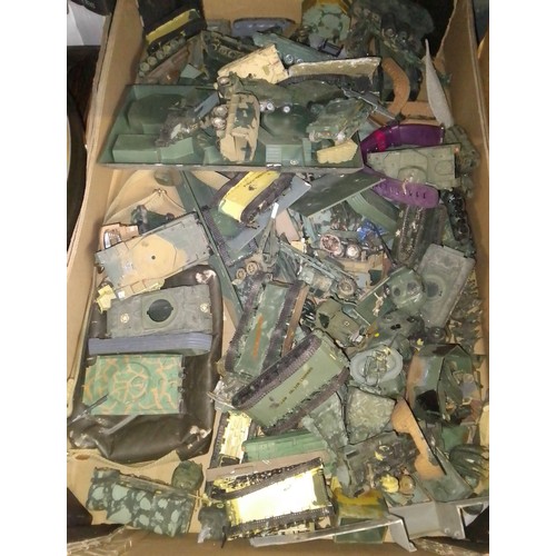 176 - A box of military toys.