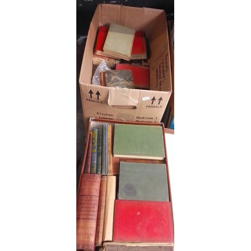 188 - A box and a case of various books.