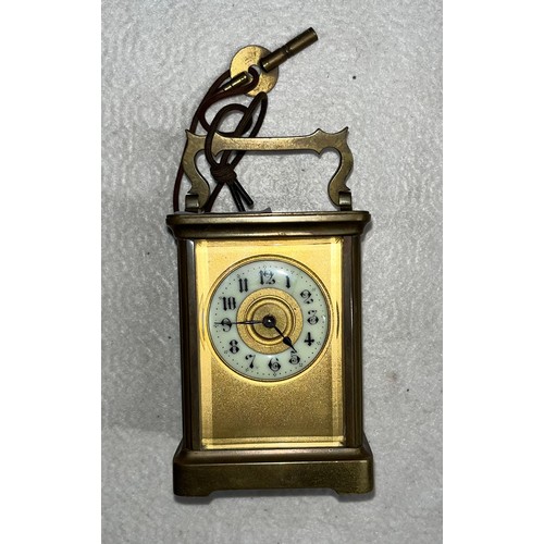 532 - Brass carriage clock circa 1900