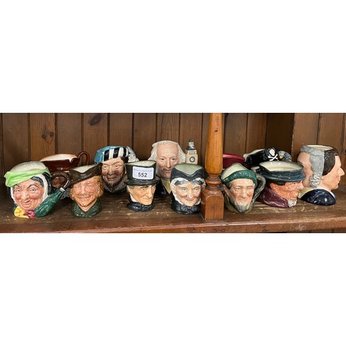 552 - 12 small Royal Doulton character jugs