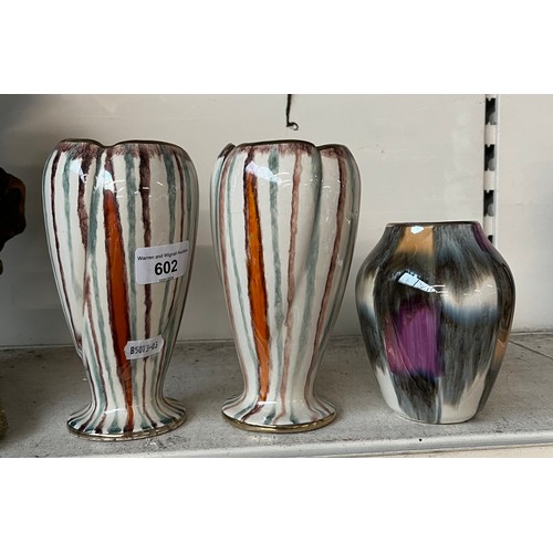 602 - Three small German vases