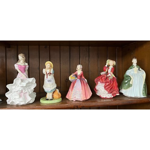 582 - 5 Royal Doulton figures including Sophie HN3995, Janet HN1537 etc.