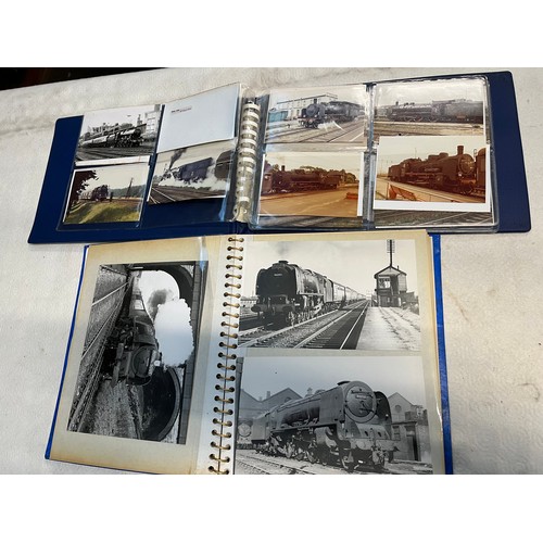 514 - Two albums of railway photographs.