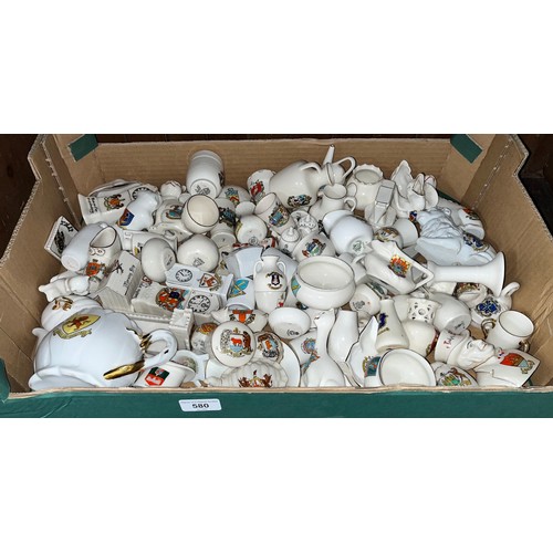 580 - Ceramic crested ware - approx 75 items