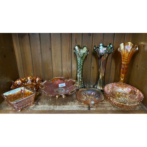 568 - 8 Carnival Glass items