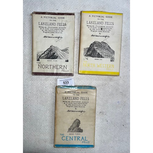 533 - Three Wainwright pictorial guides to the Lakes