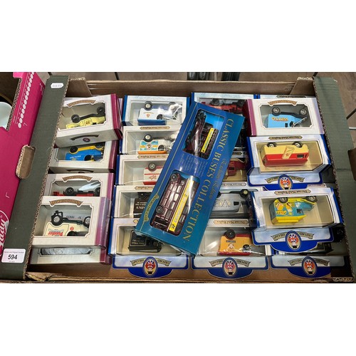 594 - 26 boxed model vehicles by Oxford Die-Cast including the ‘Sent to Coventry’ set from the Classic Bus... 