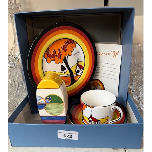 622 - Three Wedgwood Clarice Cliff items