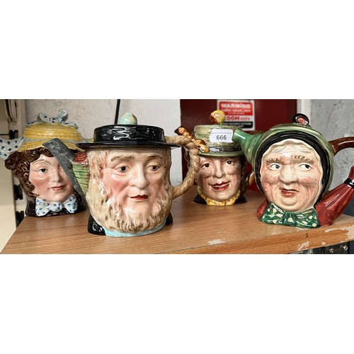 666 - Four Beswick novelty teapots