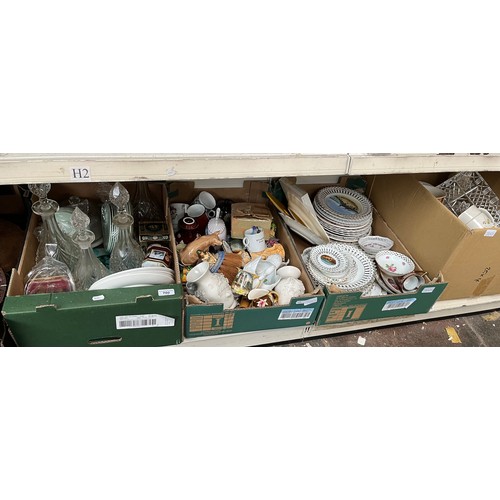 700 - Four boxes of ceramics and glass