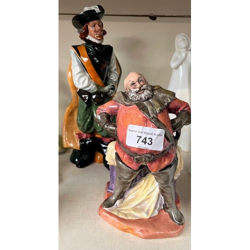 743 - Royal Doulton figures Falstaff HN2054, and Cavalier HN2716