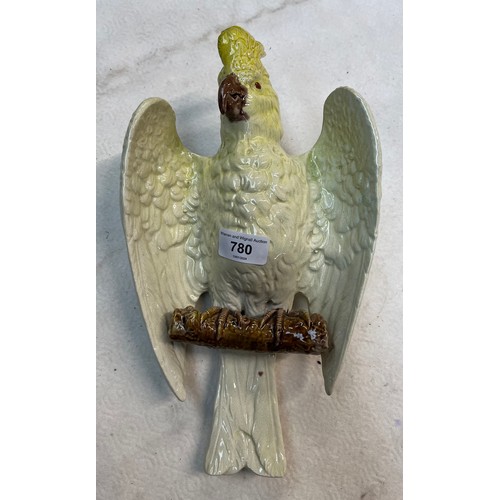 780 - A large Bretby cockatoo wall hanging figure appx 33cm