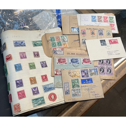 787 - Album and bag of stamps