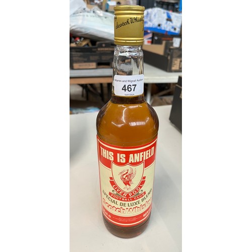 467 - A 70cl bottle of Liverpool FC This is Anfield blended scotch whisky