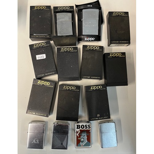 499 - 15 Zippo lighters - 11 in original boxes