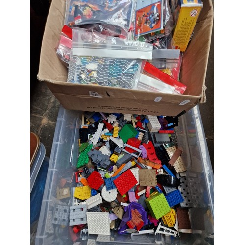 271 - A box of Lego and a box of part sets.