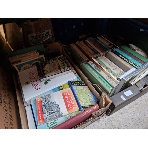 269 - Two boxes of books; one of books relating to Lancashire and Cheshire, the other topographical and la... 