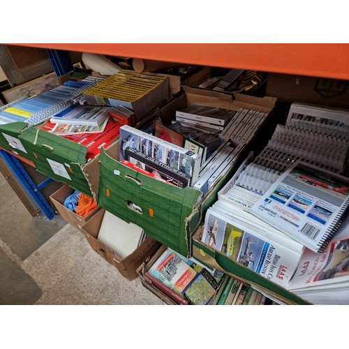 266 - Four boxes of aviation books including airline fleets, civil aviation books, etc and a small quantit... 