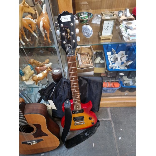 376 - An Epiphone by Gibson electric guitar with soft case.