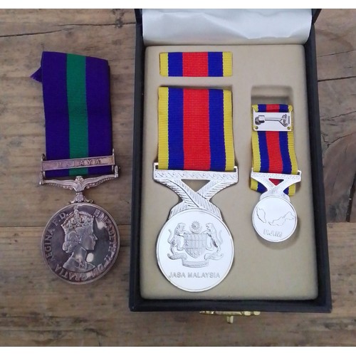 234 - Queen Elizabeth II pair comprising general service medal inscribed 23592696 PTE F NEWTON LOYALS with... 