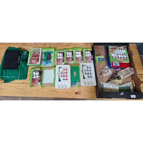 193 - A box of assorted subbuteo items