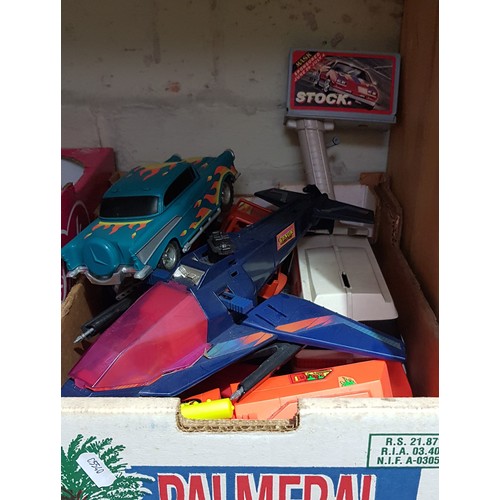 200 - Four boxes of assorted vintage toys to include Transformers, Micro Machines & Star Wars etc.