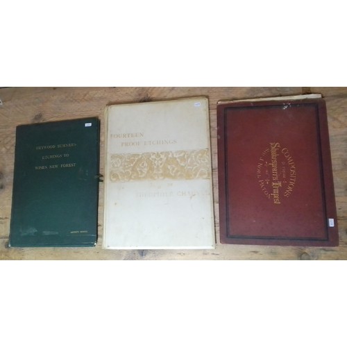 281 - Three folios of prints comprising; Haywood Sumner's Etchings to Wises New Forest, 12 signed artist's... 