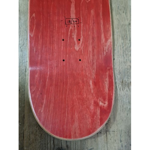 236 - A limited edition skateboard deck, Activist by Amnesty International, no. 18/20, the design featurin... 