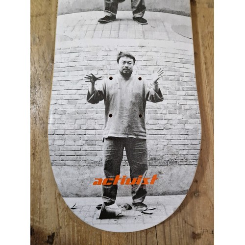 236 - A limited edition skateboard deck, Activist by Amnesty International, no. 18/20, the design featurin... 