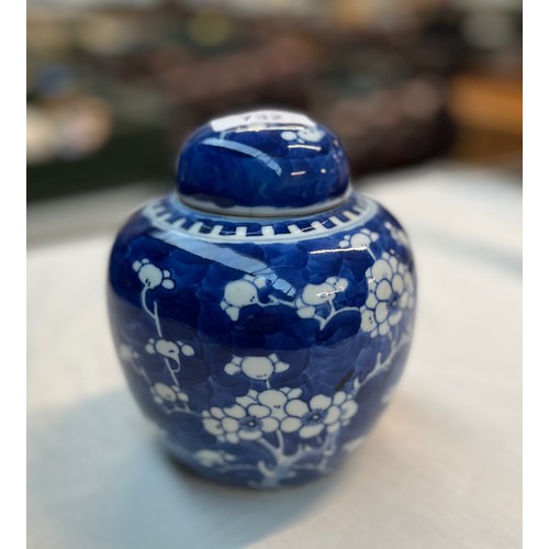 481 - Chinese blue and white porcelain small ginger jar