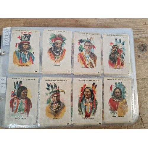 301 - Two albums of American themed collectors cards, cigarette cards including Red Indians, The Wild West... 