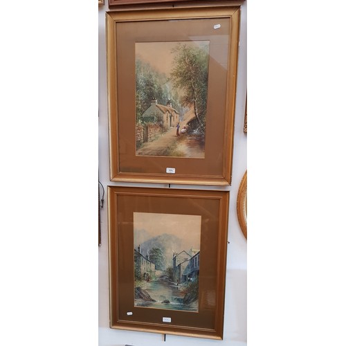 771 - Albert H Milton Drinkwater (1860-1917), pair of watercolours, rural scenes, 30cm x 45.5cm, each sign... 