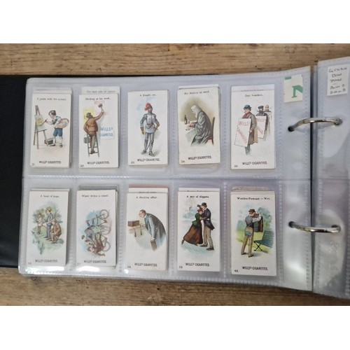 302 - Two albums of collectors cards including Pipe Pleasures, Egyptian Sketches, Fry's Chocolate, F&J Smi... 