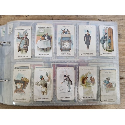 302 - Two albums of collectors cards including Pipe Pleasures, Egyptian Sketches, Fry's Chocolate, F&J Smi... 