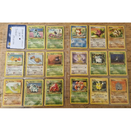 442 - Pokemon cards; base set 64 'Jungle', 29 of 64; Base set 62, 18 of 62; Base set 130, 15 of 130; Drago... 