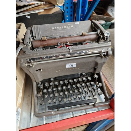 138 - A vintage Underwood typewriter.