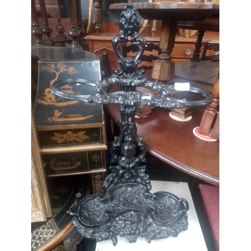 852 - A Victorian cast iron stick stand.