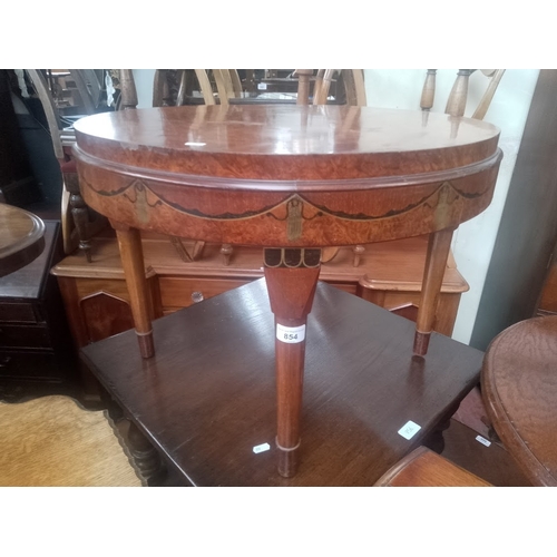 854 - An Art Deco era burr yew wood coffee table, by Waring & Gillow.