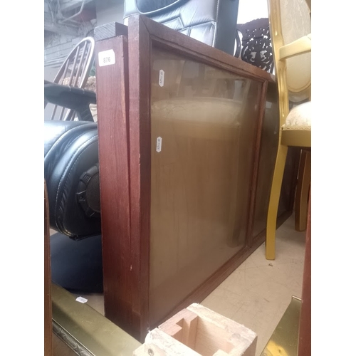 876 - A mahogany table top display cabinet.