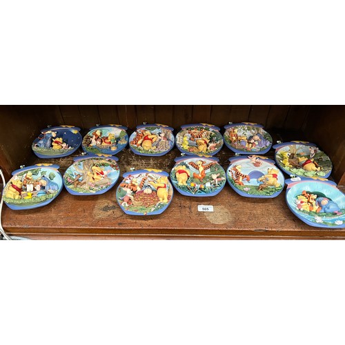 505 - Set of 12 ‘Pooh’s Hunnypot Adventures’ 3D Bradford Exchange plates