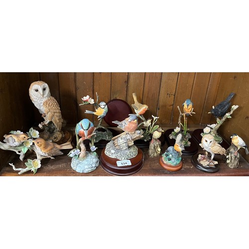 534 - 12 birds including Royal Doulton, Border Fine Arts, Country Artists etc.