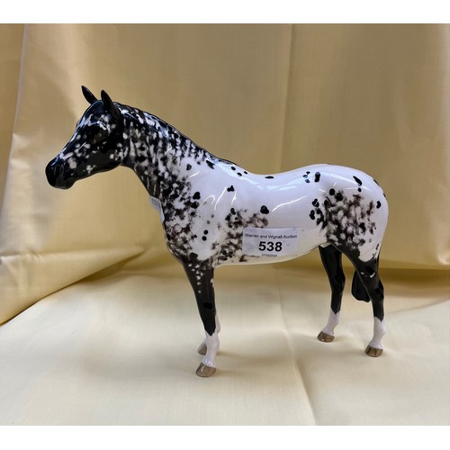 538 - Beswick Apaloosa stallion - height appx 21cm