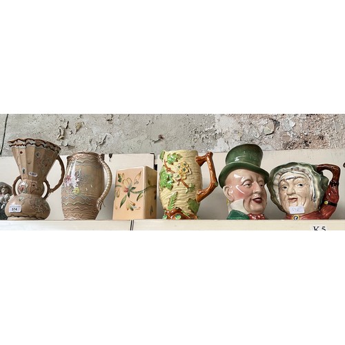 574 - 6 Beswick jugs, including 2 character jugs