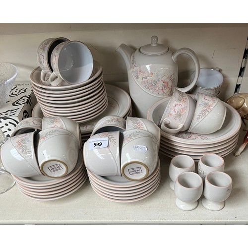 599 - Denby ‘Tivoli’ tea and dinner wares including dinner plates, bowls etc. - approx 55 pieces