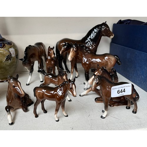 644 - 10 Beswick horse figures including Exmoor