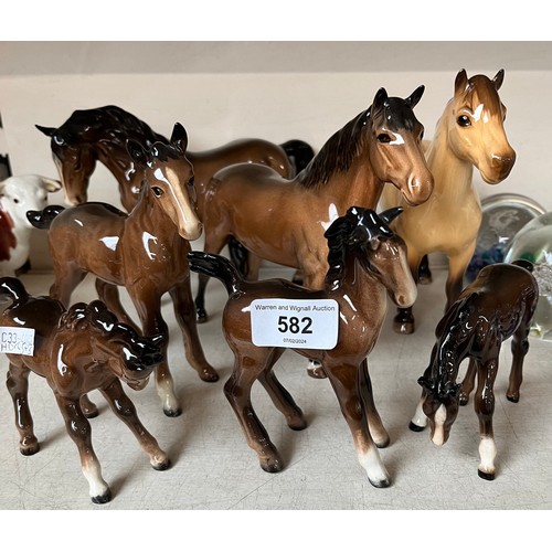 582 - 7 Beswick horses including Highland