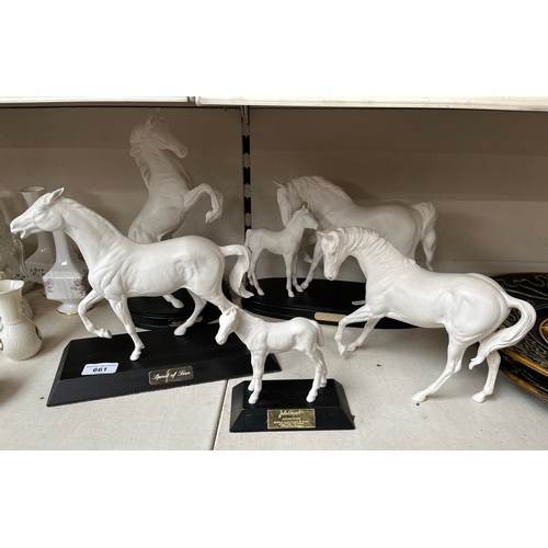 661 - Royal Doulton Spirit of Affection and Spirit of the Wild, together with Beswick Spirit of Fire, Adve... 