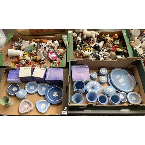 620 - Two boxes of mixed Wedgwood jasperware.