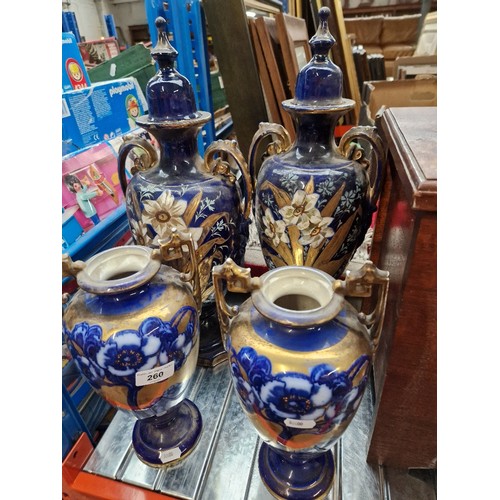 260 - 4 ceramic urns.