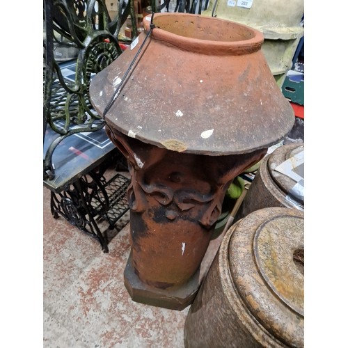 284 - A Peerless terracotta chimney pot